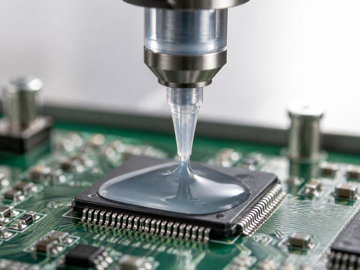 Underfill 底部填充膠 dispensing on flip-chip package — interconnect reliability material